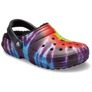 🌈CROCS- Unisex Classic Tie-Dye Lined Clog, Size: M:9, W:11